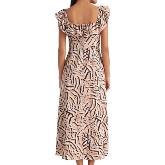 Donna Morgan Ruffle Midi Dress - Size 10 - Picture 2 of 7